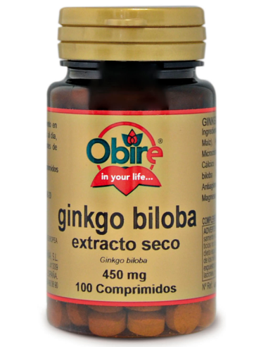 ginkgo biloba 100 comprimidos de obire