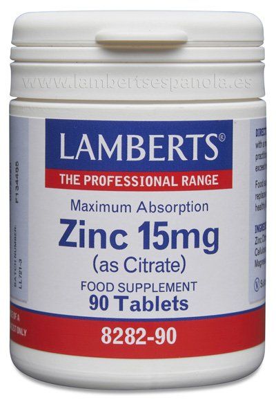 zinc citrato 15 mg lamberts 8282 90