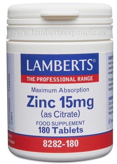 zinc citrato 15 mg lamberts 8282 180