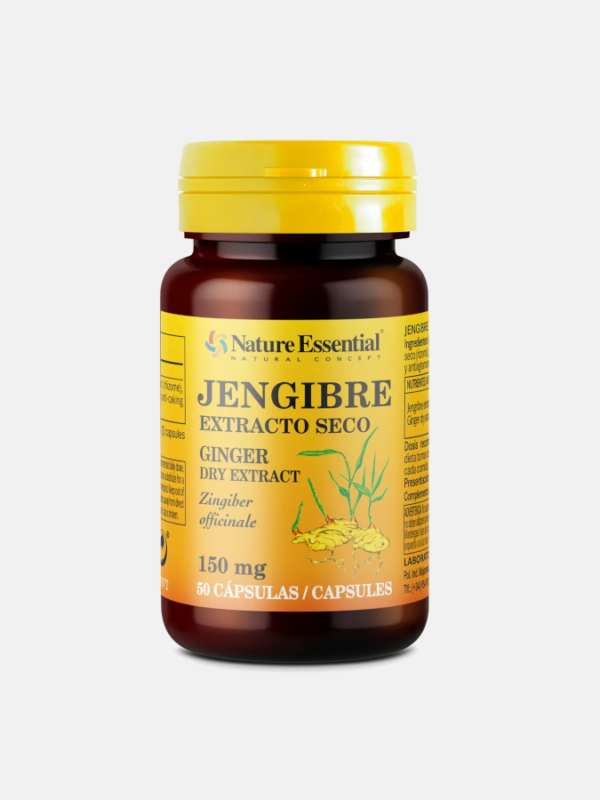 NE2972 Gengibre 150mg 50 capsulas Nature Essential Nutribio 600x800