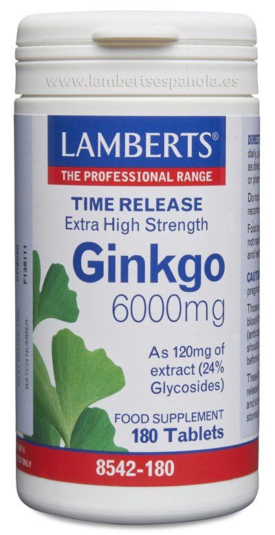ginkgo biloba 6000 mg lamberts 8542 180